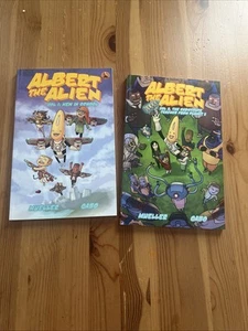 Albert the Alien 1: nuovo a scuola e vol.2 - brossura FIRMATO - Foto 1 di 7