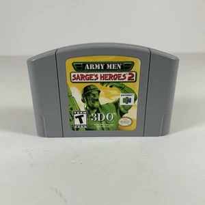 Army Men Sarge's Heroes 2 Grey (Nintendo 64 N64 2000) Authentic - Tested - Picture 1 of 7