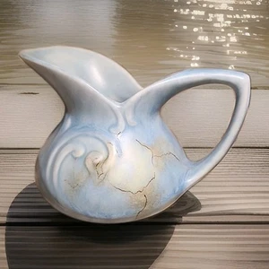 Vintage Beswick Ware England Blue Beige Ceramic Pottery Creamer Pitcher 136 - Picture 1 of 11