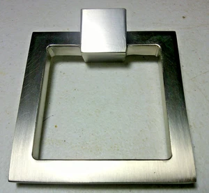 JVJ Hardware Square Ring Pull 72446 ~ Satin Nickel ~ 3,25" x 3,25 x 1,25" ~ Lot 9 - Bild 1 von 3