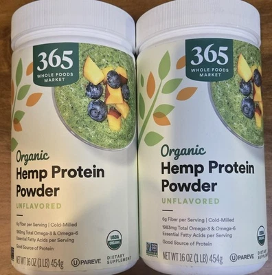 2 PK 365 Whole Foods Organic Hemp Protein Powder, 16 Ounce Exp 3/2027 - Image 1 of 4