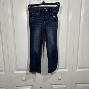 Jumping Beans Boys Jeans Size 5 Straight Fit Dark Wash Stretch Denim Casual - Picture 1 of 8
