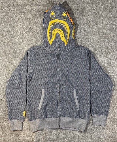 A BATHING APE (BAPE) Felpa con cappuccio e zip intera BAPE Shark colore navy taglia:media
