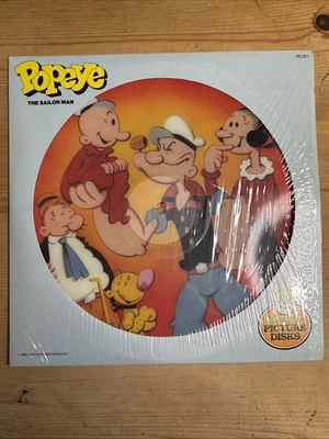 Popeye The Sailor Man Picture Disk by Peter Pan - 1982 King Features Syndicate Foto 1 de 4