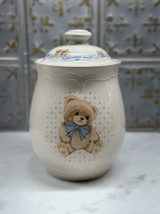 Vintage Tienshan Theodore Country Bear Stoneware Canister/cookie Jar 9” Tall - Picture 1 of 12