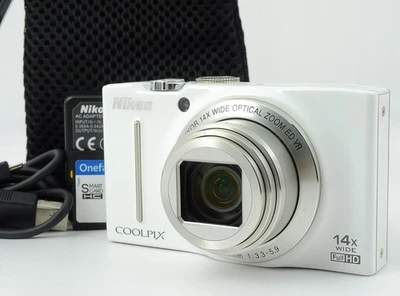 Nikon COOLPIX S8200 16.1 MP White Compact Digital Camera Tested from Japan 1496 - Image 1 of 4