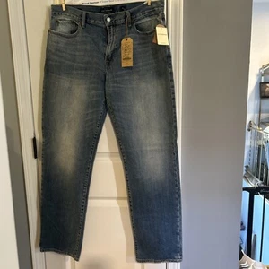 Lucky Brand Jeans Mens 36x34 Blue 363 Vintage Straight Denim Stretch Washed Y2K - Picture 1 of 6
