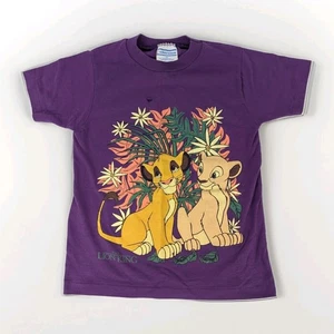 VTG Kids Sz 6x LION KING SIMBA NALA T Shirt Purple Single Stitch Made in USA - Picture 1 of 8