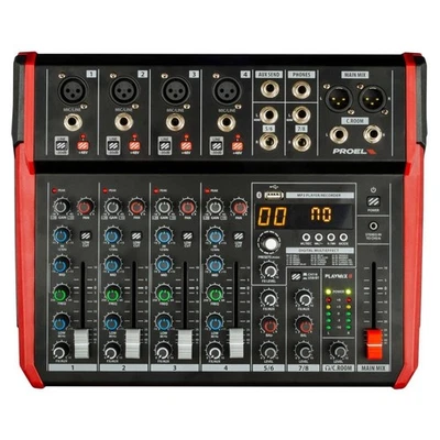 Proel PLAYMIX8 Mixer 8 Canali con Effetti e USB - Immagine 1 di 4