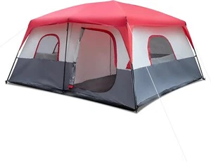 8/10 Person Camping Tent, Large 2 Room Family Weatherproof Instant Cabin Shelter - Picture 1 of 8