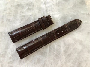 Uhrenarmband Band 18 mm/16 mm braun Alligator Krokodilprägung Leder - Bild 1 von 4