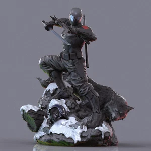 Snake Eyes G.I. Joe 3D Print, Unpainted Silent Ninja Commando Model Kit - Picture 1 of 10