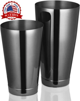 Juego De Coctelera Boston, Latas De Coctelera Con Peso De Acero Inoxidable Neuvo - Изображение 1 из 4