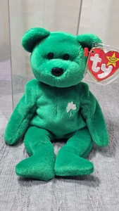 Ty Beanie Babies Original "ERIN" the Irish Bear Plush Toy 1997 - Collectible - Picture 1 of 9
