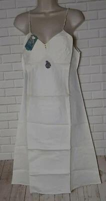 Vtg Antique Stardust Women Off White Crepe NWT Yearround Spagetti Strap Slip - Image 1 of 4