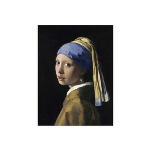Stampa su Tela su Carta Poster o Quadro Jan Vermeer Girl With A Pearl Earring - Picture 1 of 2