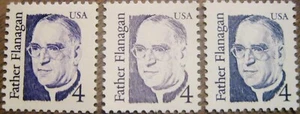 FATHER FLANAGN Complete Variety Set of 3 MNH Scott's 2171 2171A & 2171B - Picture 1 of 2