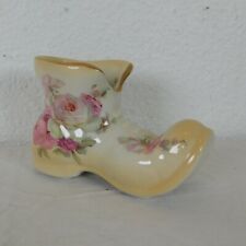 James Kent Staffordshire England Old Foley Porcelain Boot Shoe Planter Vtg 1950s