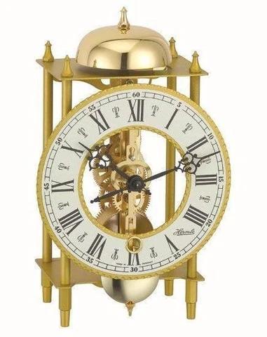 HERMLE Table Mantel Clock mechanical 8-day movement skeleton clock Made Germany Cover