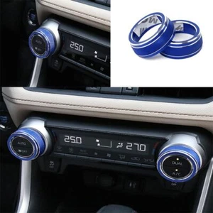 Blue Aluminum For Toyota RAV4 AC Switch Button Trim 2019-2021 Central Console - Imagen 1 de 4