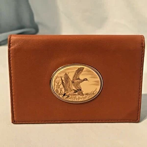 Barlow Designs Mallards Visitenkartenetui hellbraunes Leder mit Box 34,99 $ - Bild 1 von 12