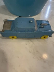 Vintage 1950er Auburn Gummi Druckguss blau Spielzeug Polizeiauto #576 - Bild 1 von 8