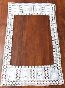 DENTELLE BRODEE MAIN POUR EMPIECEMENT  PIECE UNIQUE RARE    PAULETTE - Imagen 1 de 4