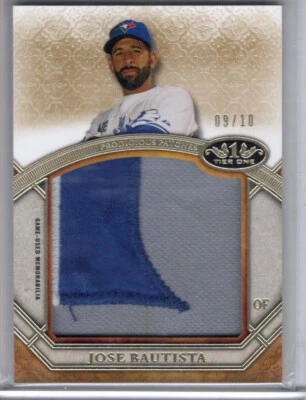 2015 Topps Tier One Jose Bautista Prodigious Patches 9/10 Tornonto Blue Jays - Image 1 of 2