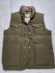J Crew Men's Medium Puffer Vest Down Green Olive - Picture 1 of 4