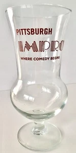 Rare Vintage Pittsburgh IMPROV Comedy Club Hurricane Cocktail Glass 8" - Picture 1 of 6