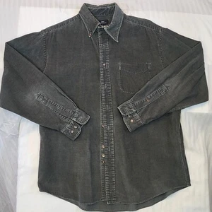 Brooks Brothers Corduroy Sport Shirt Mens SIze Large Green Long Sleeve Vintage - Picture 1 of 11