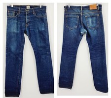 Mens RAILCAR Fine Goods Made in USA Blue Denim Jeans  size 34x33 Straight Leg 