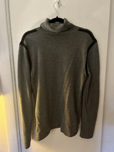 JAMES PERSE LOS ANGELES Grey And Black Cashmere Sweater size 2 Turtleneck - Picture 1 of 3