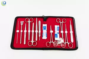 DISSECTING INSTRUMENT MEDICAL MEDIC STUDENT BIOLOGY FIELD KIT STAINLESS 22 PIECE - Picture 1 of 8