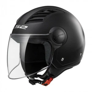 Casco Jet LS2 OF562 AIRFLOW MATT BLACK LONG Talla M - Imagen 1 de 2