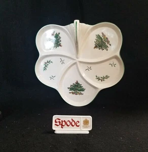Spode Christmas Tree Handled Hors d'Oeuvre Tray Made In England - Picture 1 of 6