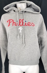 NEW Philadelphia Phillies Gray New Era Hoodie Hooded Sweatshirt Women's S - Picture 1 of 9