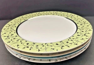 Legle Limoges Hibiscus w/Platinum Trim 11.75" Buffet Plate Set/4 - Picture 1 of 10