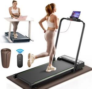 Walking Pad Under Desk Treadmill 2.5HP Upto 6.2MPH Folding with Remote & Gym Mat - Picture 1 of 22