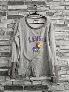 Colosseum Athletics Kansas Jayhawks Damen Größe Large grau Langarm T-Shirt - Bild 1 von 8