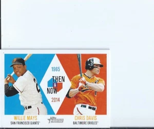 Mays/C.Davis 2014 Topps Heritage entonces y ahora - Imagen 1 de 1