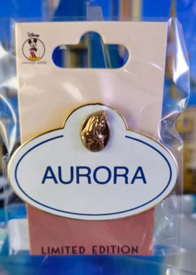 Disney DEC Pin - Sleeping Beauty 60th Anniversary Nametag Princess Aurora LE 250 - Image 1 of 2