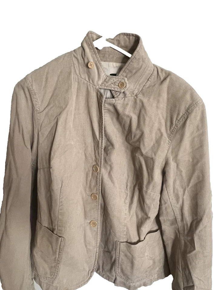 Casaco feminino J Crew vintage veludo ervilha tamanho grande usado excelente estado - Imagem 1 de 3
