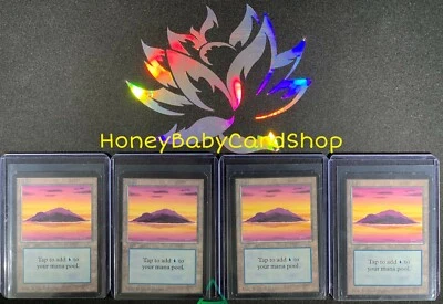 MTG Limited Edition Alpha 1993 Island (A) x 4 (NMx3, LP) Playset LEA 93/94 - Image 1 of 3