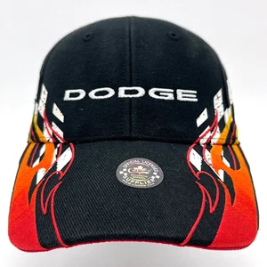 Dodge Hat Cap Strap Back Black Red Checkered Flames Cars Trucks Choko Racing Men - Bild 1 von 9