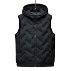 Men Hooded Padded Gilet Quilted Vest Waistcoat Tank Top Sleeveless Jacket Tops