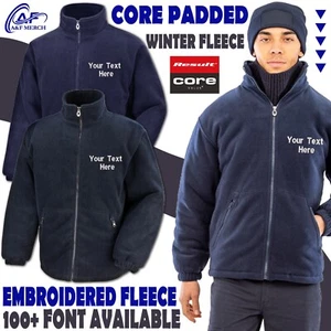Personalised Custom Embroidered Result Core Padded Winter Fleece Jacket R219X - Picture 1 of 4