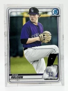 2020 Topps Bowman Chrome Prospects Ryan Rolison RC Colorado Rockies - Picture 1 of 2
