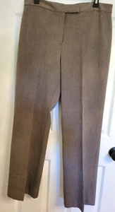Charter Club Pants Katherine Fit Full Length Brown Black Tan Size 12 - Picture 1 of 7