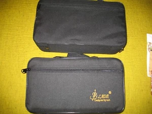 2 Stück Klarinetten Nylon-Taschen in schwarz mit allerlei Zubehör -NEU - Bild 1 von 5